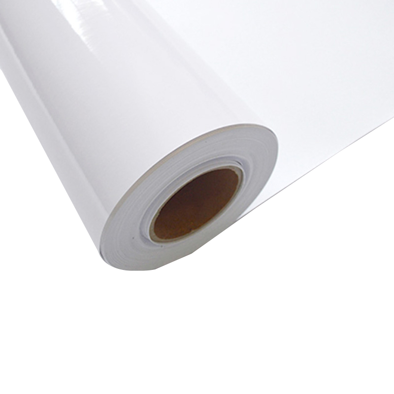 QYS4000 Medium quality glossy self-adhesive vinyl in white glue